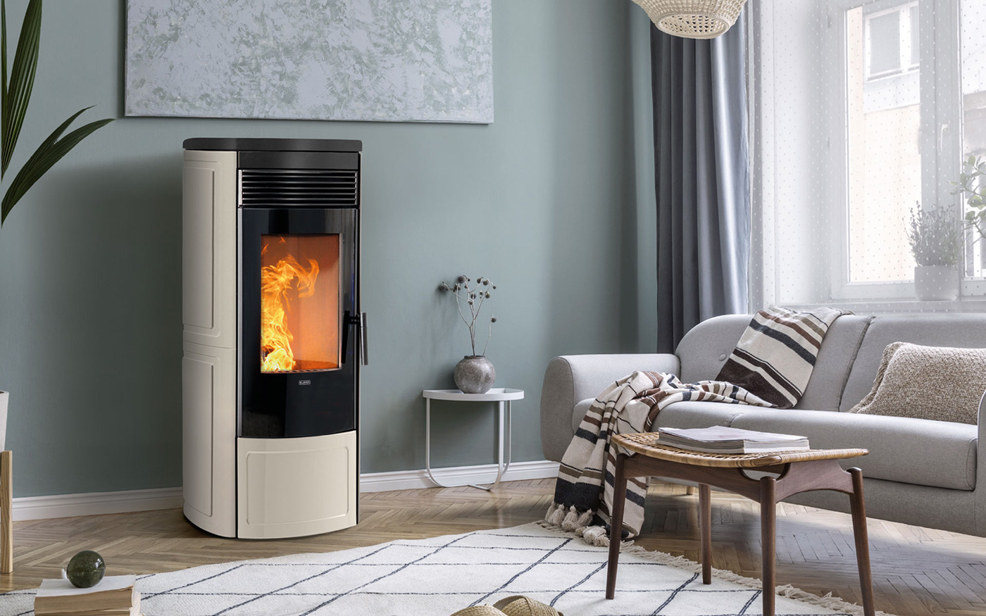 Soba pe peleti OMEGA PLUS AIR MULTI-AIR de la Klover
