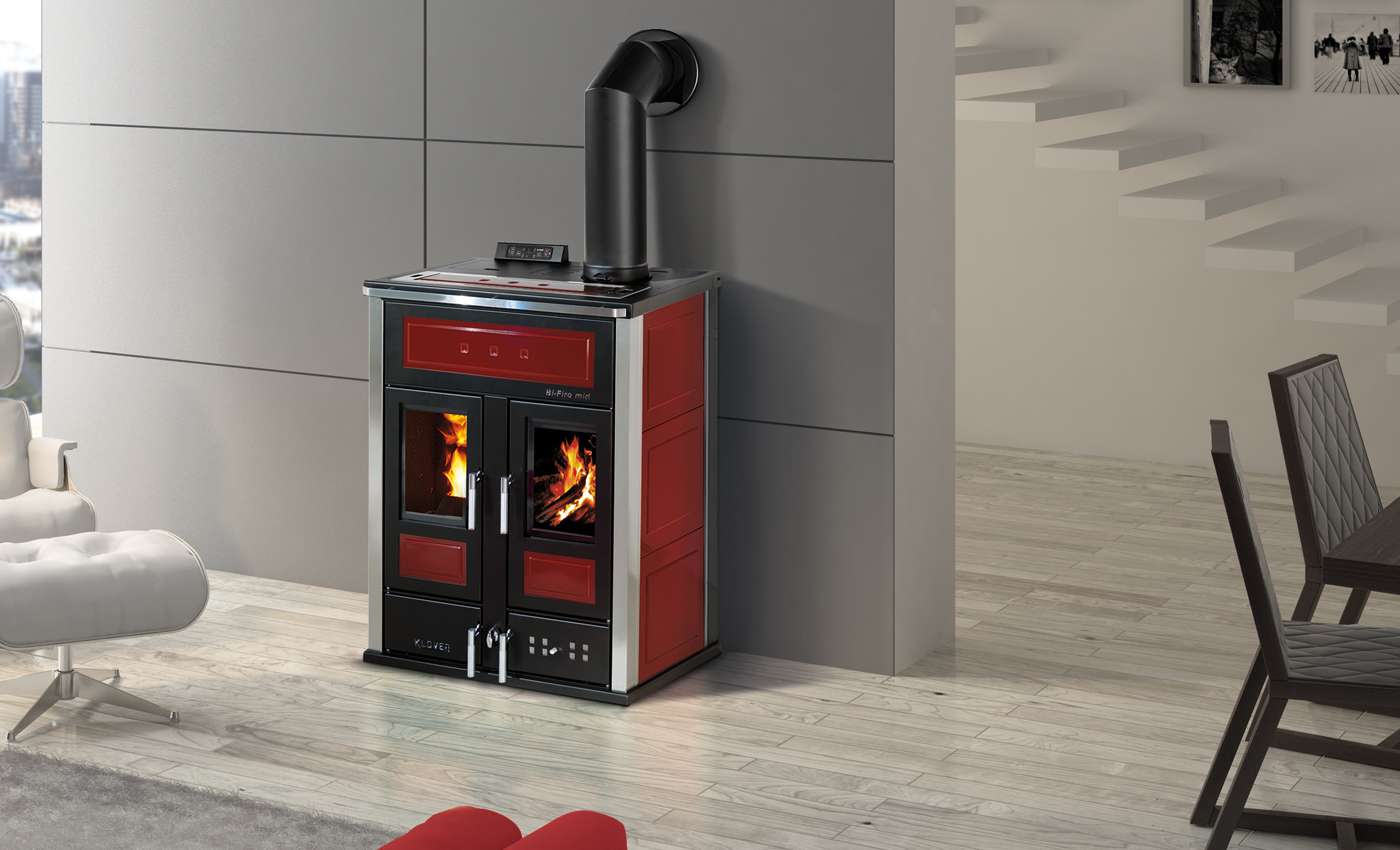 Termosoba pe peleti si lemne BI-FIRE MID de la Klover